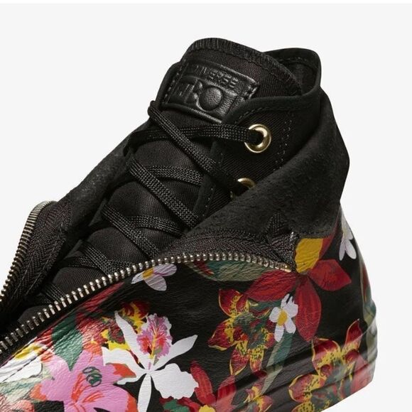 Converse X PatBo Chuck Taylor All Star Shroud Black Colorful Floral Hi Sneakers - Picture 4 of 16